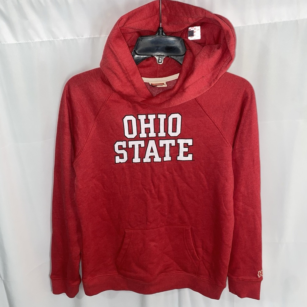 Homage Ohio State Buckeyes Hoodie Hooded Sweatshirt Red Youth Kids size 12 NWOT